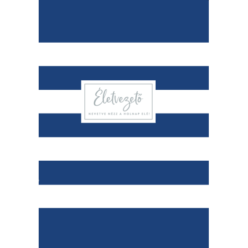 Életvezető naptár (kék-fehér csíkos)