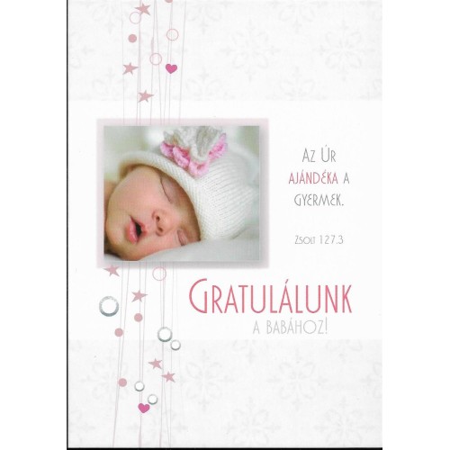 Borítékos képeslap - Gratulálunk a babához! (Good News - lány)