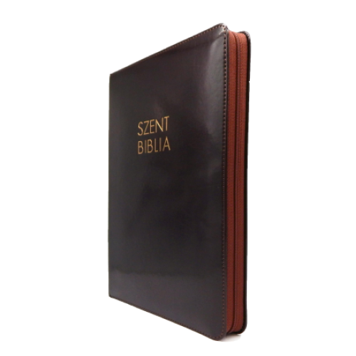 Biblia Patmos - Nagy - Sötétbarna - Cipzáros