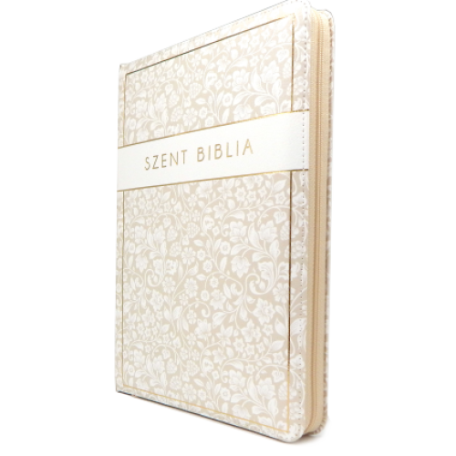 Biblia - Nagy - Növénymintás -Cipzáros