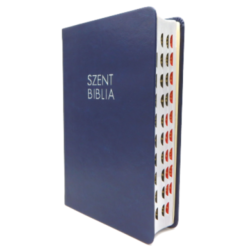 Biblia Patmos - Közepes - Sötétkék - regiszteres