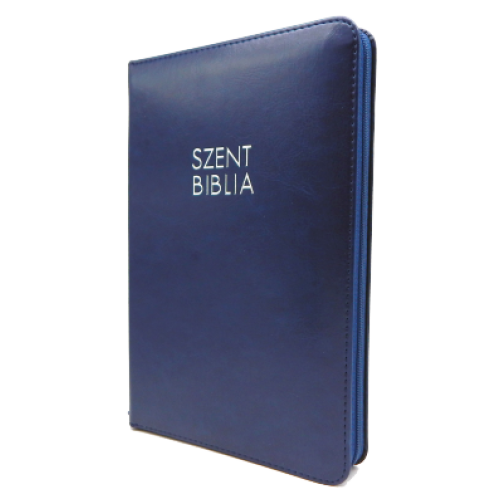 Biblia Patmos- Közepes - Sötétkék - Cipzáros regiszteres